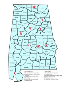 Minority Affairs HBCU map